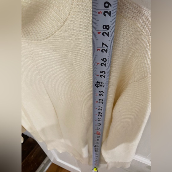 Talbots Cream Tunic Textured Sweater - Picture 6 of 7